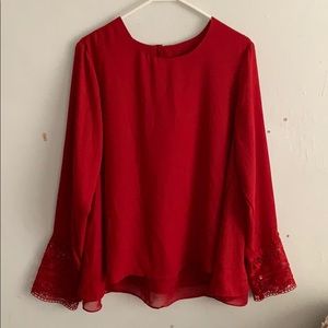Red Long sleeve blouse